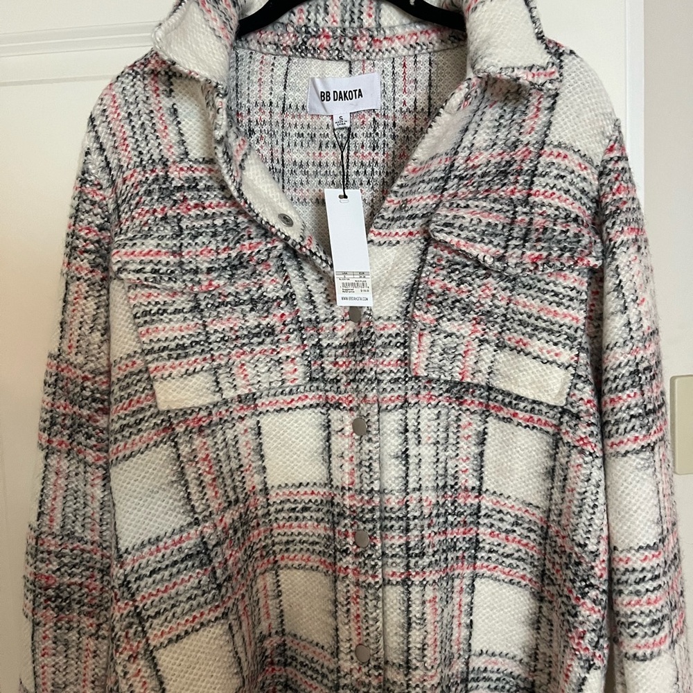 BB Dakota Plaid Button-Up Jacket